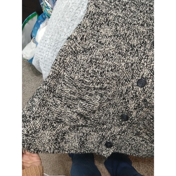 H&M Hooded Sweater Button Up Coat Jacket Multi-color Size Large Boho Cozy - Picture 9 of 12